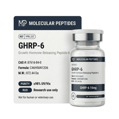GHRP-6 Acetate (10mg) — 98% Purity Research Peptide